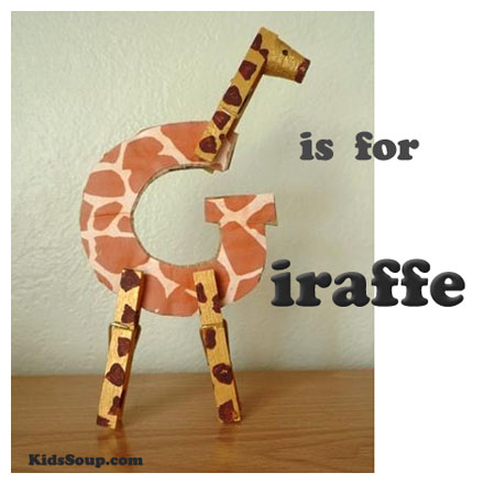 Clothes Pin Giraffe