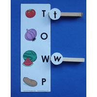 Fruits and Vegetables Letters of the alphabet activity and game