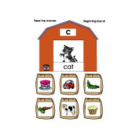 Farm animals beginning sounds game and printables for kindergarten and preschool