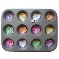 Valentines hearts math activity for preschool
