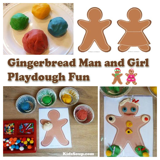 Gingerbread Man Playdoh Mat - YES! we made this