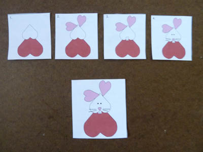 Heart rabbit craft and activity for preschool and kindergarten