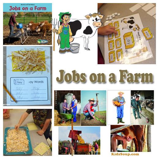 Community Helper Jobs on a Farm activiteiten en spelletjes peuterspeelzaal