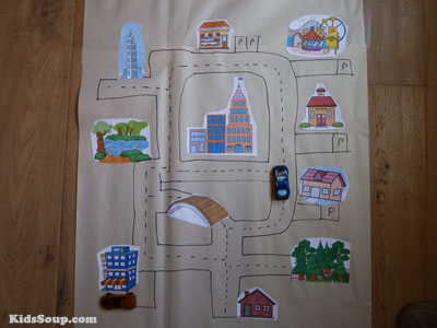 Road Maps Fine Motor Skills Center and Activity for preschool