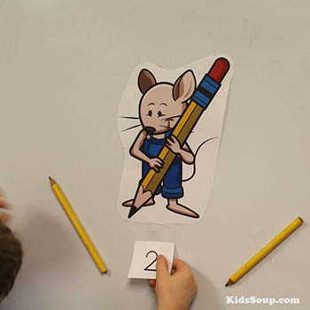 Mouse pencil counting felt story preschool activity