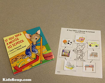preschool if you take a mouse to school story map activity
