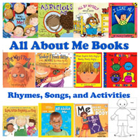 All about me books, songs, and rhymes for preschool and kindergarten