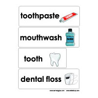 Dental health and teeth preschool and kindergarten word wall printable