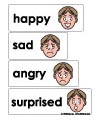 preschool and kindergarten emotions and feelings word wall and printables