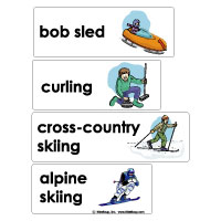 Winter and Summer Olympics Word Wall Cards
