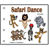 Safari dance preschool and kindergarten emergent reader printables