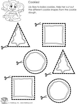 scissors skills preschool worksheet and activity cookies
