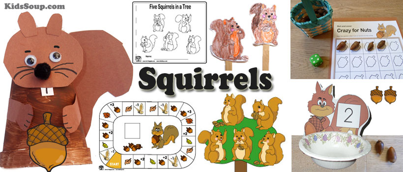 preschool and kindergarten squirrels activities and crafts
