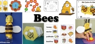 Bees Activities and Crafts for preschool and kindergarten