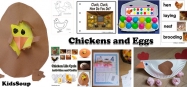 Chicken and Eggs Preschool and Kindergarten Activities and Crafts