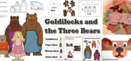 Goldilocks and the Three Bears activities, crafts, games for preschool