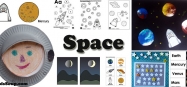 Space and astronaut activities, lessons, and games for preschool and kindergarten
