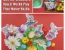 Preschool Easter Bunny small world play area and fine motor skills activity